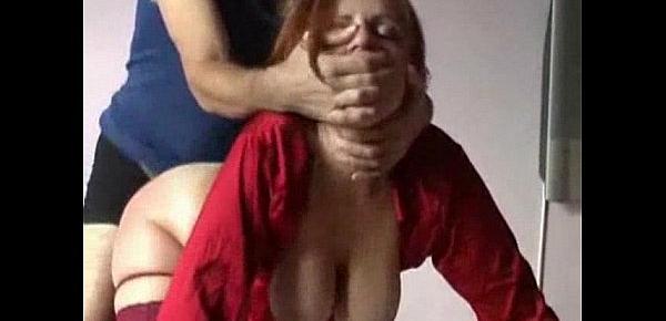  Redhead wife is just aching to fill her gullet with his satisfying load